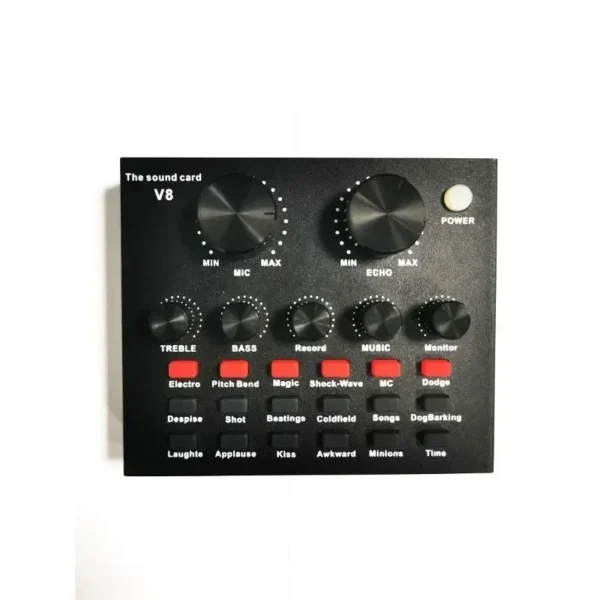 Mic V8 Sound Card PC Computer Audio USB Recording Studio Game Live Broadcast KTV BM800 Professional Microphone Condenser